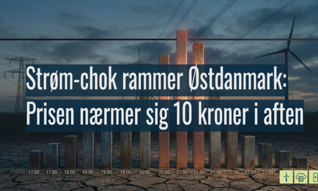 Strøm-chok rammer Østdanmark: Prisen nærmer sig 10 kroner i aften