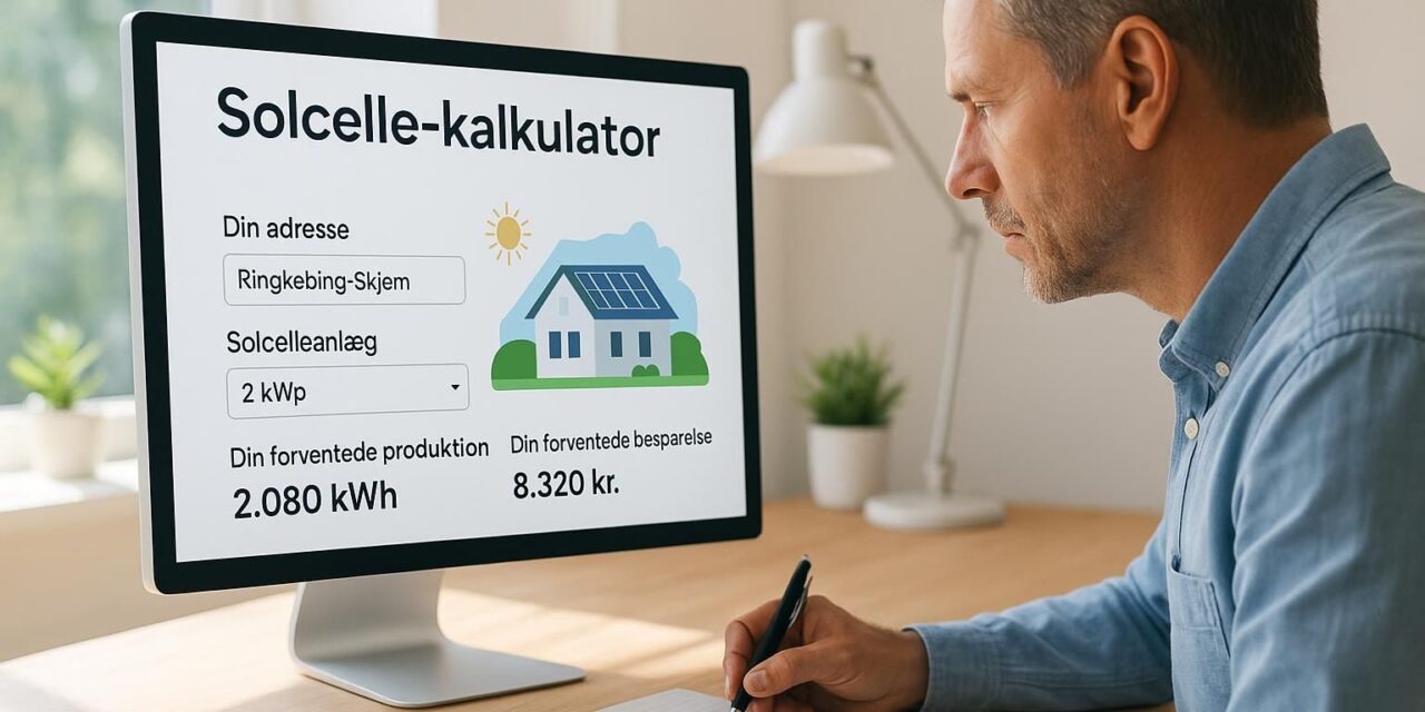 Gratis solcelleberegner hjælper dig med at vurdere solceller